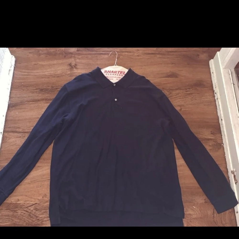 Navy blue brooks brothers longsleeve rugby polo